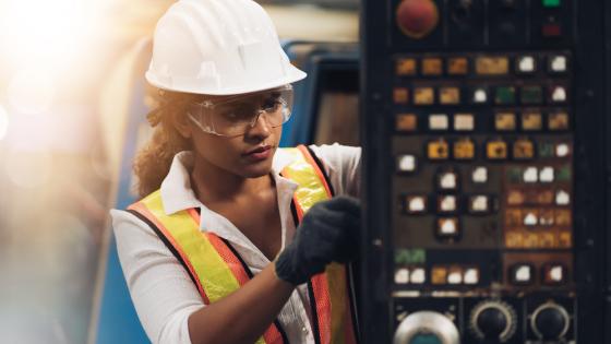 Female engineer working