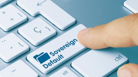 Image of sovereign default button on computer keyboard