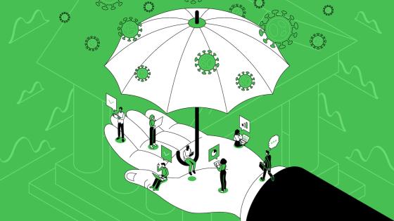 COVID-19 business support illustration
